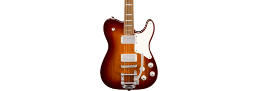 Squier Paranormal Troublemaker Telecaster Deluxe Bigsby, Laurel Fingerboard, Parchment Pickguard, Honey Sunburst