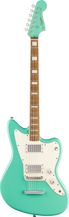 Squier Paranormal Baritone Jazzmaster HH, Laurel Fingerboard, Parchment Pickguard, Sea Foam Green