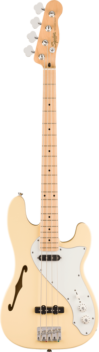 Squier Paranormal Precision Bass Thinline SJ, Maple Fingerboard, Parchment Pickguard, Vintage White