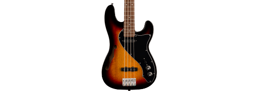 Squier Paranormal Precision Bass Thinline SJ, Laurel Fingerboard, Black Pickguard, 3-Color Sunburst