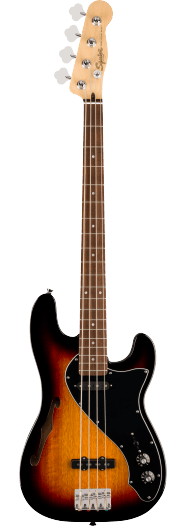 Squier Paranormal Precision Bass Thinline SJ, Laurel Fingerboard, Black Pickguard, 3-Color Sunburst