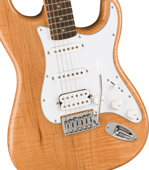 Squier FSR Affinity Series Stratocaster HSS, Laurel Fingerboard, White Pickguard, Natural