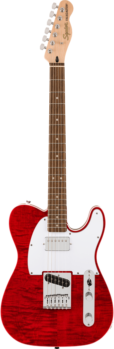 Squier - Affinity Series Telecaster FMT SH, Laurel Fingerboard, White Pickguard, Crimson Red Transparent