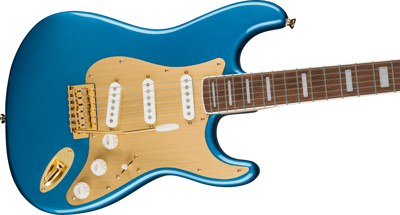 Squier 40th Anniversary Stratocaster, Gold Edition, Laurel Fingerboard - Lake Placid Blue
