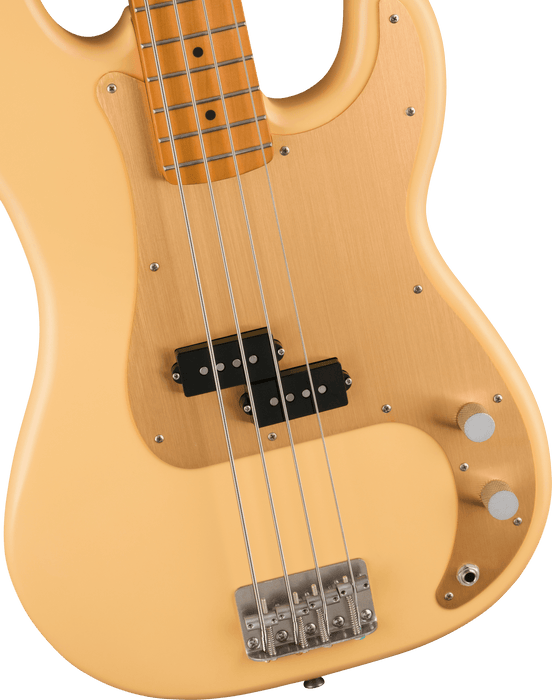 Squier 40th Anniversary Precision Bass, Vintage Edition, Maple Fingerboard - Satin Vintage Blonde