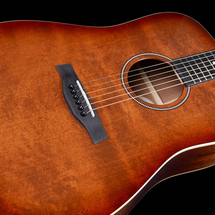 Godin Century Mahogany Acoustic Guitar Left-Handed w/EQ, Rustic Burst