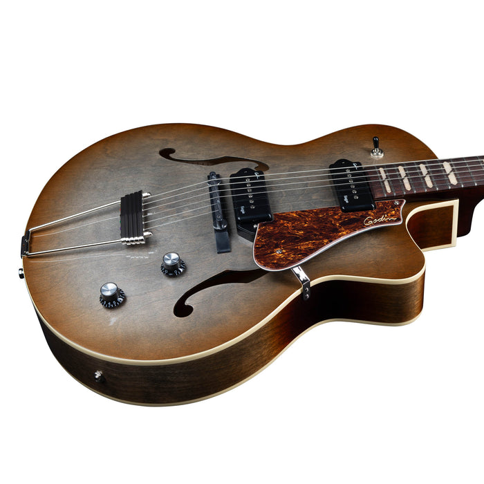 Godin 5th Ave Kingpin II CW DLX C w/Gig Bag, Copper Burst
