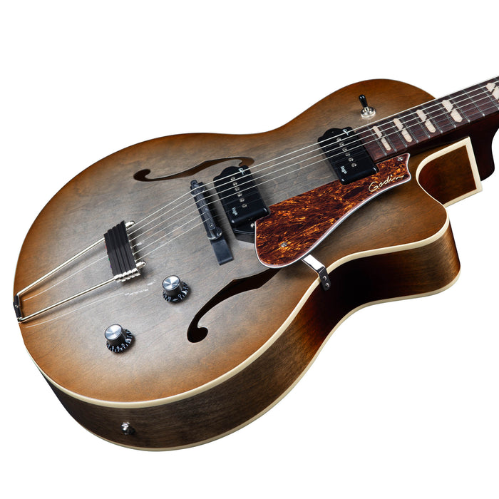Godin 5th Ave Kingpin II CW DLX C w/Gig Bag, Copper Burst