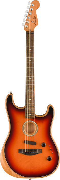 Fender American Acoustasonic Strat, Ebony Fingerboard, 3-Color Sunburst