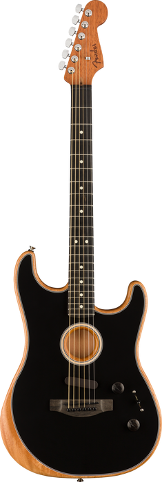 Fender American Acoustasonic Strat, Ebony Fingerboard, Black