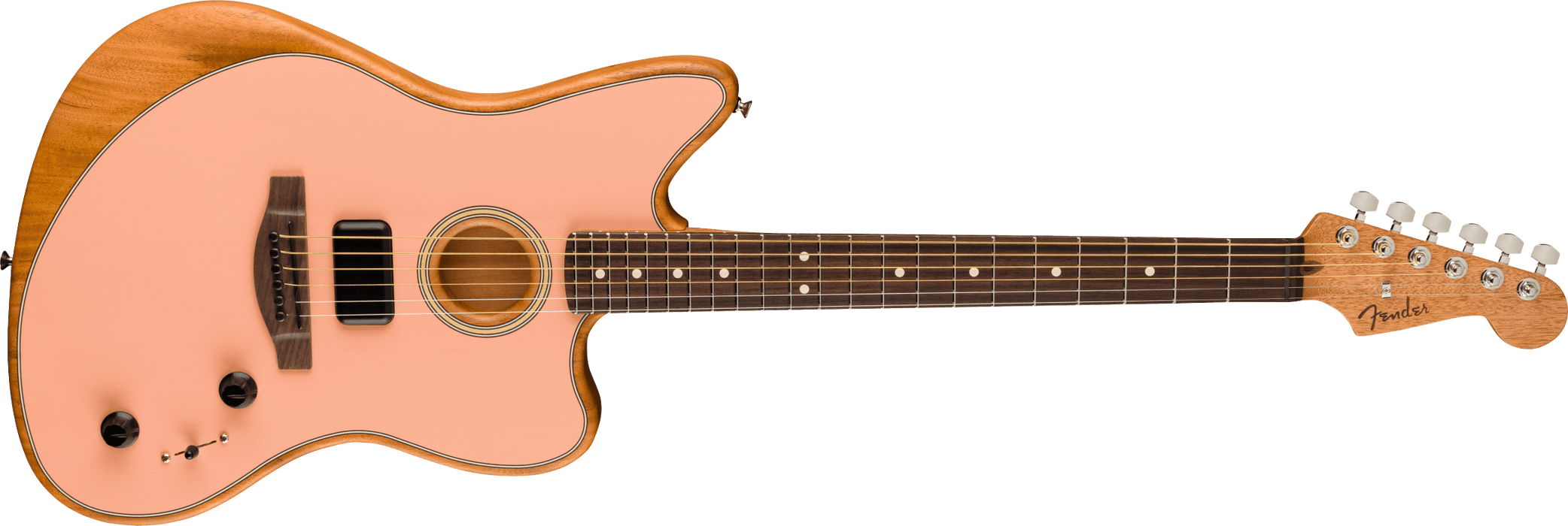 Fender Acoustasonic Player Jazzmaster, Rosewood Fingerboard, Shell Pink