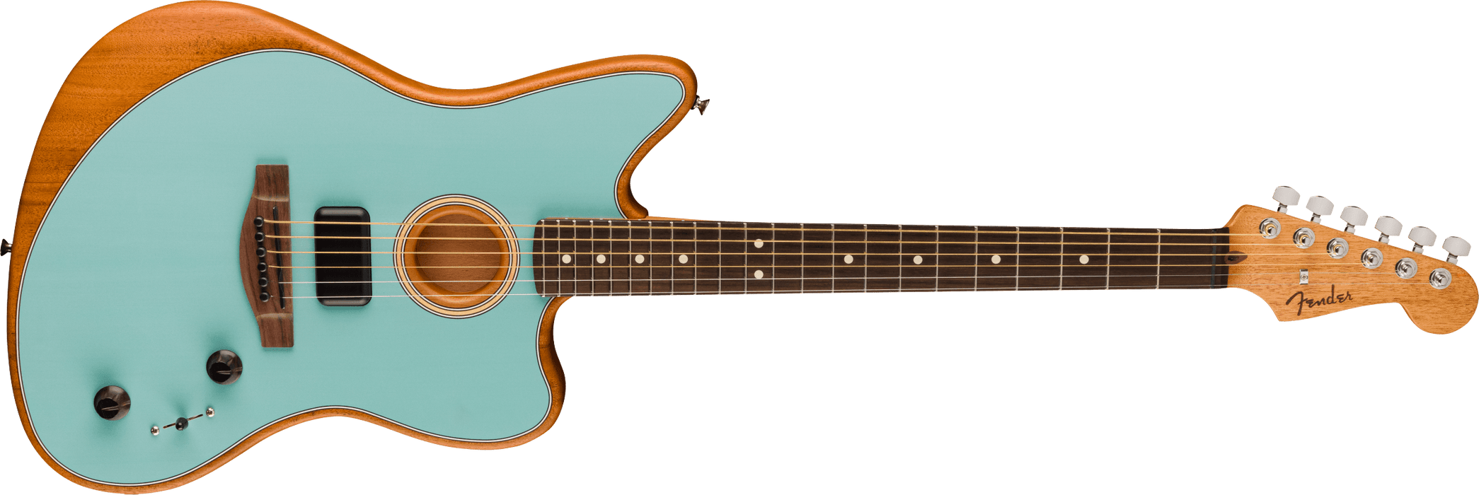 Fender Acoustasonic Player Jazzmaster, Rosewood Fingerboard, Ice Blue