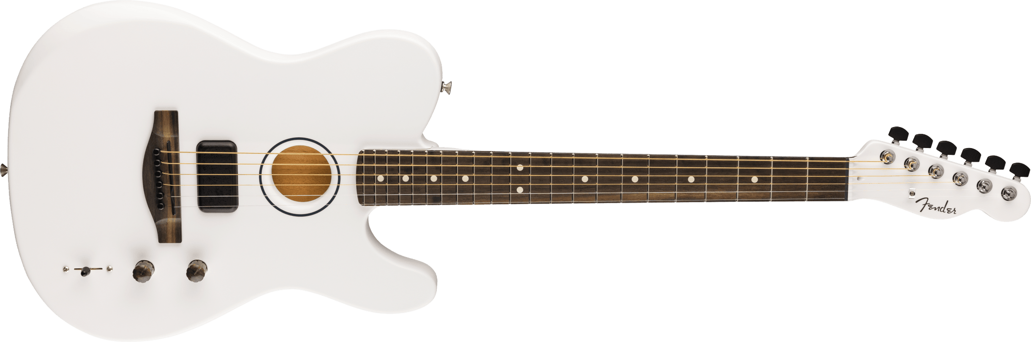 Fender Finneas Acoustasonic Player Telecaster, Satin Arctic White