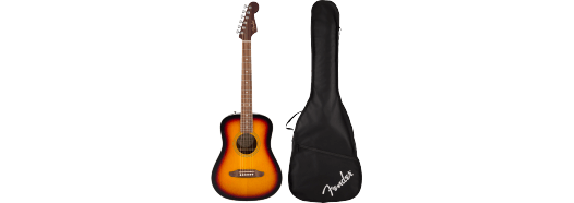 Fender California Standard Redondo Mini with Bag, Spruce Top, 3-Color Sunburst