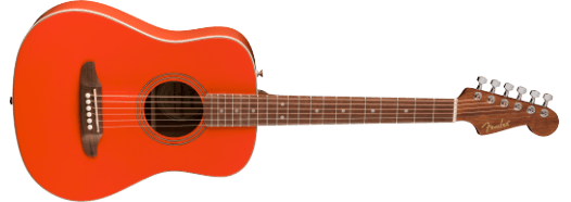 Fender California Standard Redondo Mini with Bag, Spruce Top, Fiesta Red