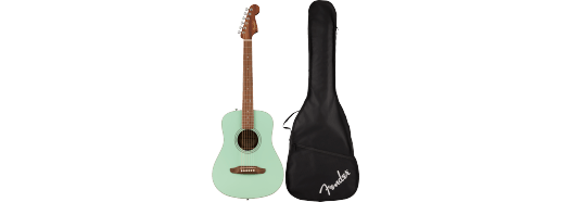 Fender California Standard Redondo Mini with Bag, Spruce Top, Surf Green