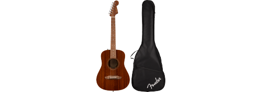 Fender California Standard Redondo Mini with Bag, Sapele Top, Natural Sapele