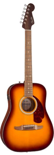 Fender California Deluxe Redondo Jr. E, Walnut Fingerboard, Honey Sunburst