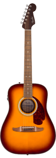 Fender California Deluxe Redondo Jr. E, Walnut Fingerboard, Honey Sunburst