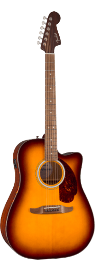 Fender California Deluxe Redondo CE, Walnut Fingerboard, Honey Sunburst