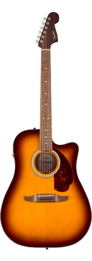 Fender California Deluxe Redondo CE, Walnut Fingerboard, Honey Sunburst