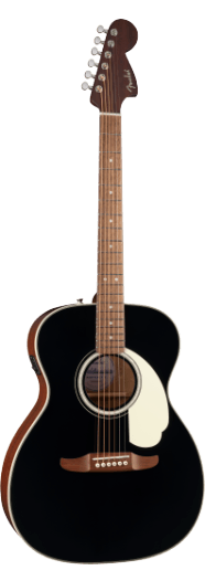 Fender California Deluxe Monterey E, Ivory Pickguard, Black