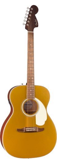 Fender California Deluxe Monterey E, Ivory Pickguard, Aztec Gold