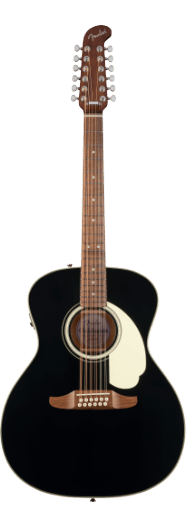 Fender California Deluxe Villager E, Walnut Fingerboard, Black