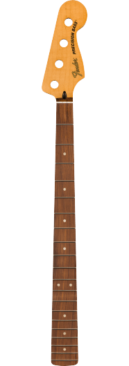 Fender Precision to Jazz Bass Conversion Neck, 20 Med Jumbo Frets, 12" Radius, Pau Ferro