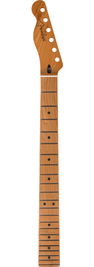 Fender Satin Roasted Maple Telecaster LH Neck, 22 Jumbo Frets, 12", Maple, Flat Oval Shape