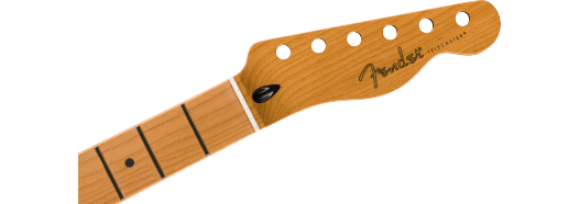 Fender Satin Roasted Maple Telecaster Neck, 22 Jumbo Frets, 12", Maple, Flat Oval Shape