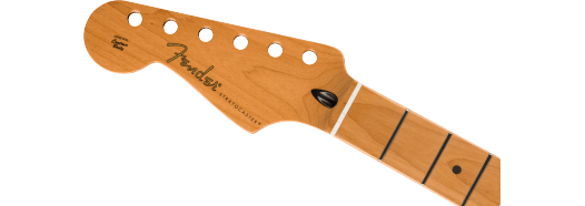 Fender Satin Roasted Maple Stratocaster LH Neck, 22 Jumbo Frets, 12", Maple, Flat Oval Shape