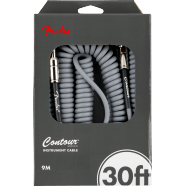 Fender Contour 30' Coiled Cable, Inca Silver
