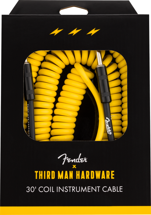 Fender 30' Coil Cable, Fender x Third Man Hardware, Yellow