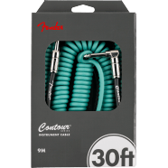 Fender  Contour 30' Coiled Cable, Sherwood Green