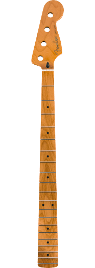 Fender Roasted Maple Jazz Bass Neck, 20 Medium Jumbo Frets, 9.5", Maple, C Shape