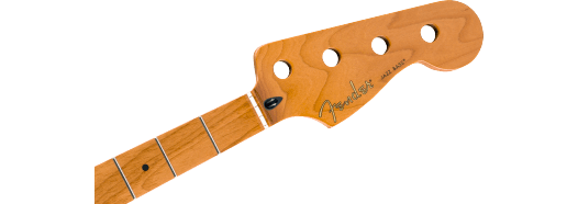 Fender Roasted Maple Jazz Bass Neck, 20 Medium Jumbo Frets, 9.5", Maple, C Shape