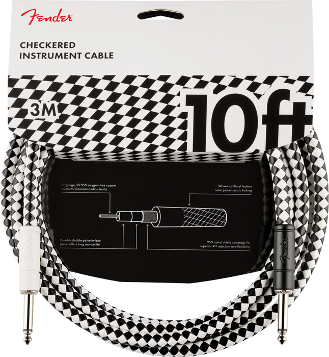 Fender Pro 10' Checkboard Instrument Cable