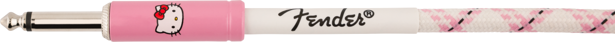Fender x Hello Kitty White/Pink Woven Cable, 10'