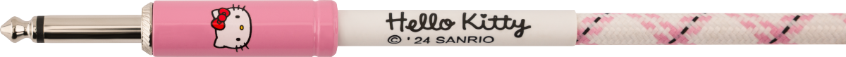 Fender x Hello Kitty White/Pink Woven Cable, 10'