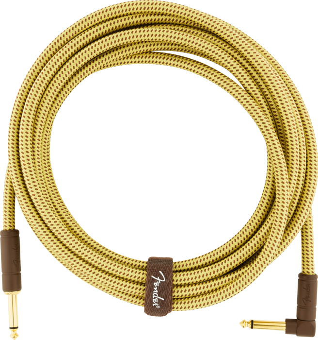 Fender - Deluxe Series Instrument Cable, Straight/Angle, 15', Tweed