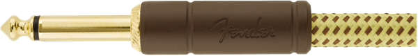 Fender Deluxe Series Instrument Cable, Straight/Angle, 10' - Tweed