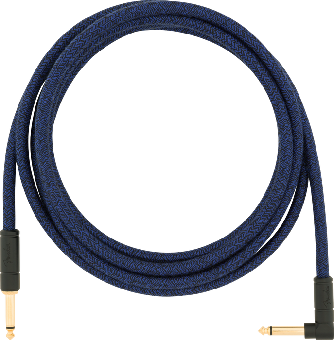 Câble pour instrument Fender Festival, droit/angle, 10', chanvre pur, Blue Dream