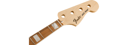 Fender Classic Series 70's Jazz Bass Neck, 20 Medium Jumbo Frets, Block Inlay, Pau Ferro