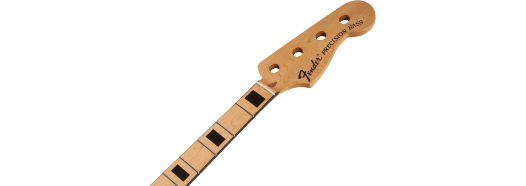 Fender Classic Series 70's Precision Bass Neck, 20 Medium Jumbo Frets, Block Inlay, Maple