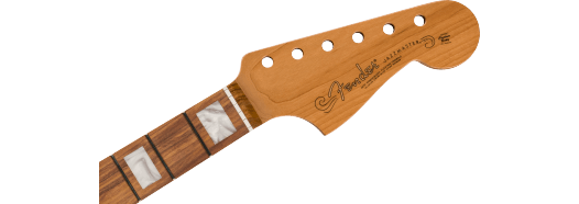 Fender Roasted Jazzmaster Neck, Block Inlays, 22 Medium Jumbo Frets, 9.5" Radius, Pau Ferro Modern C Shape