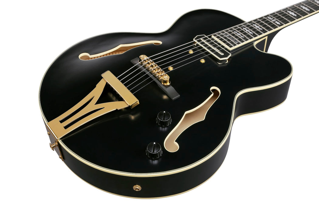 Ibanez PM3CBKL - Pat Metheny Signature 6-String Electric Guitar w/Case - Black Low Gloss