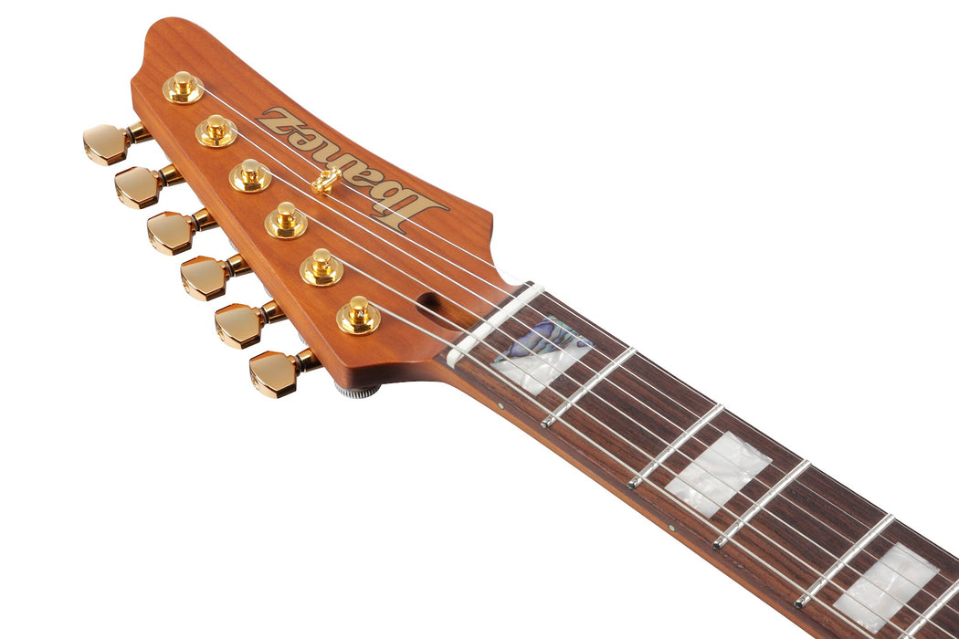 Ibanez KIKO300RRT - Kiko Loureiro Signature 6-String Electric Guitar w/Case - Ruby Red Sunburst Flat