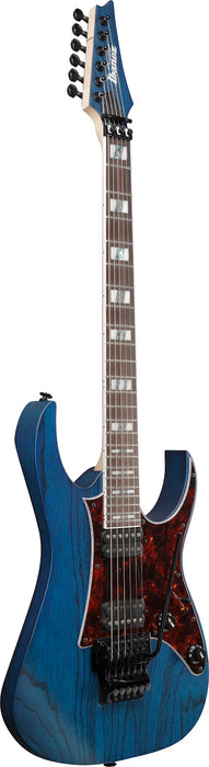 Ibanez RG653DXTDF - RG Prestige 6-String Electric Guitar w/Case - Transparent Deep Blue Flat