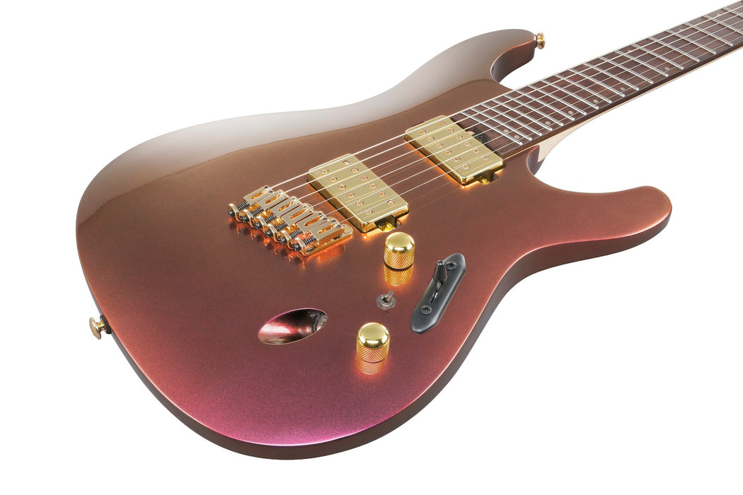 Ibanez SML721RGC - S Axe Design Lab Multi-scale 6-String Electric Guitar - Rose Gold Chameleon